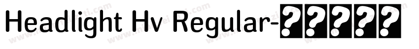 Headlight Hv Regular字体转换